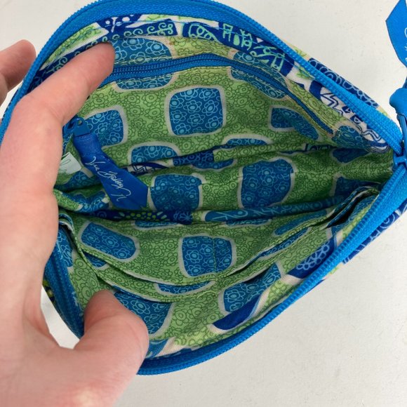 Vera Bradley Blue Green Floral Print Wallet - Picture 5 of 8